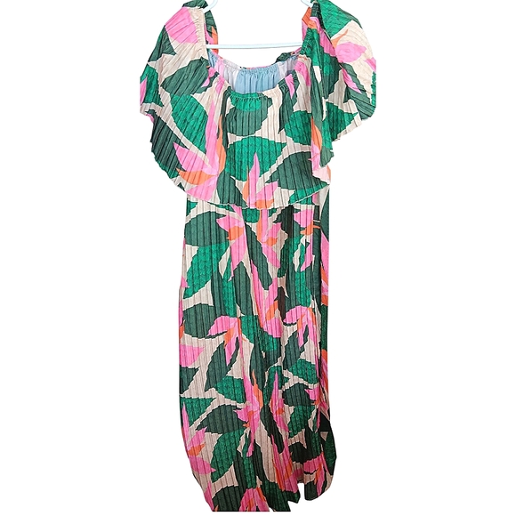 Shien Tropical Off Shoulder Dress BNWOT - Picture 7 of 9